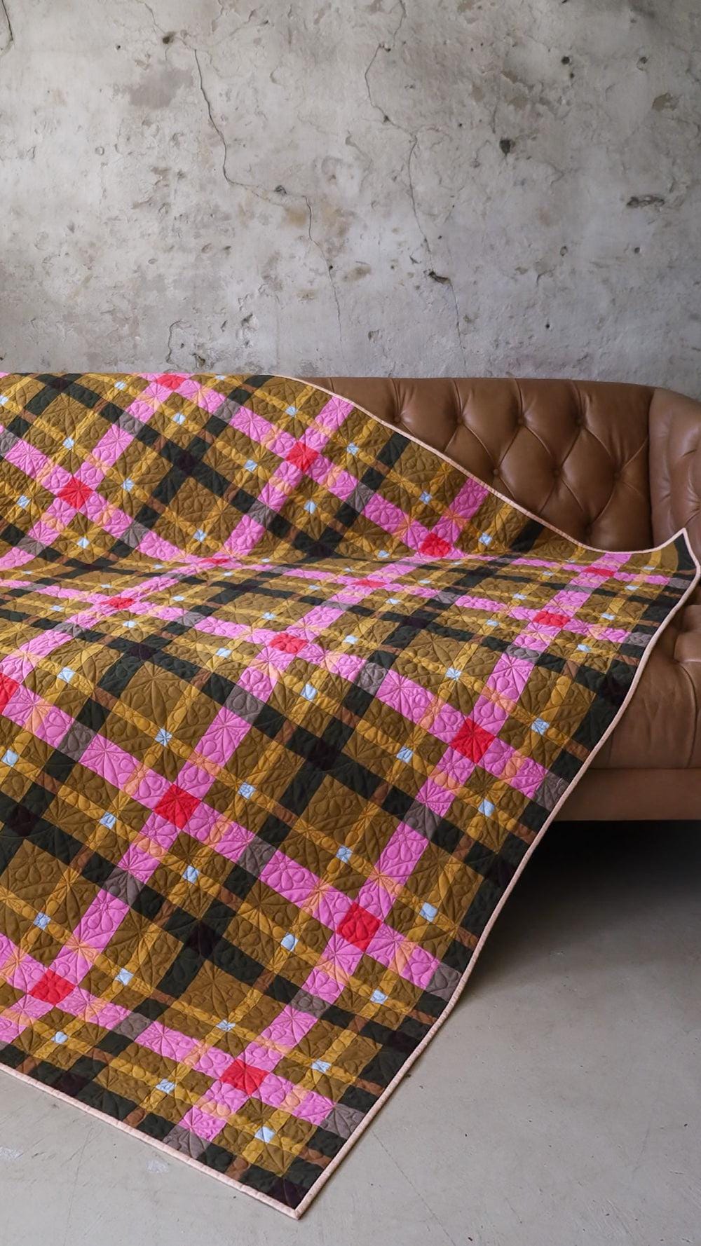 Petite Plaid Quilt Pattern by Lo & Behold Stitchery - PAPER Pattern, Christmas Quilt Pattern, Modern Quilt Pattern