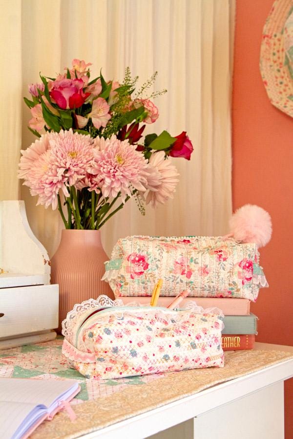 Hillside Tulips from Romantica by Art Gallery Fabrics Pink Floral Cotton Quilting Fabric by the Yard