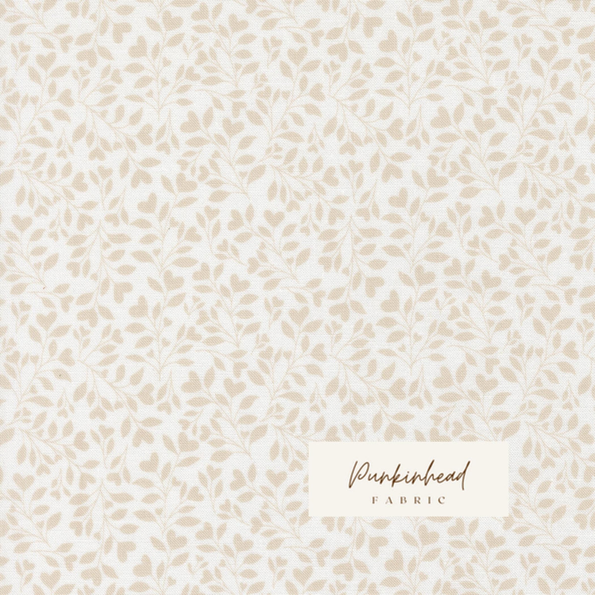 Abide Linen White Stone Taupe Tan Hearts & Leaves Vine Vintage Small Floral by Brenda Riddle for Moda Cotton Quilting Fabric by the yard