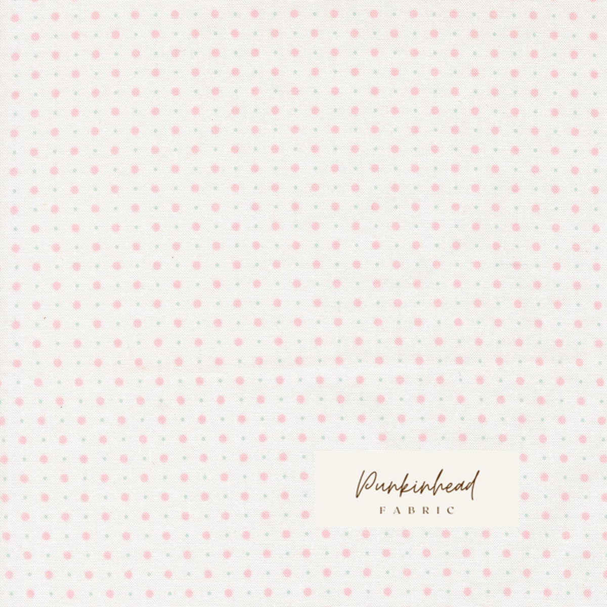 Abide White Linen Pink Dots by Brenda Riddle for Moda Cotton Quilting Fabric by the yard