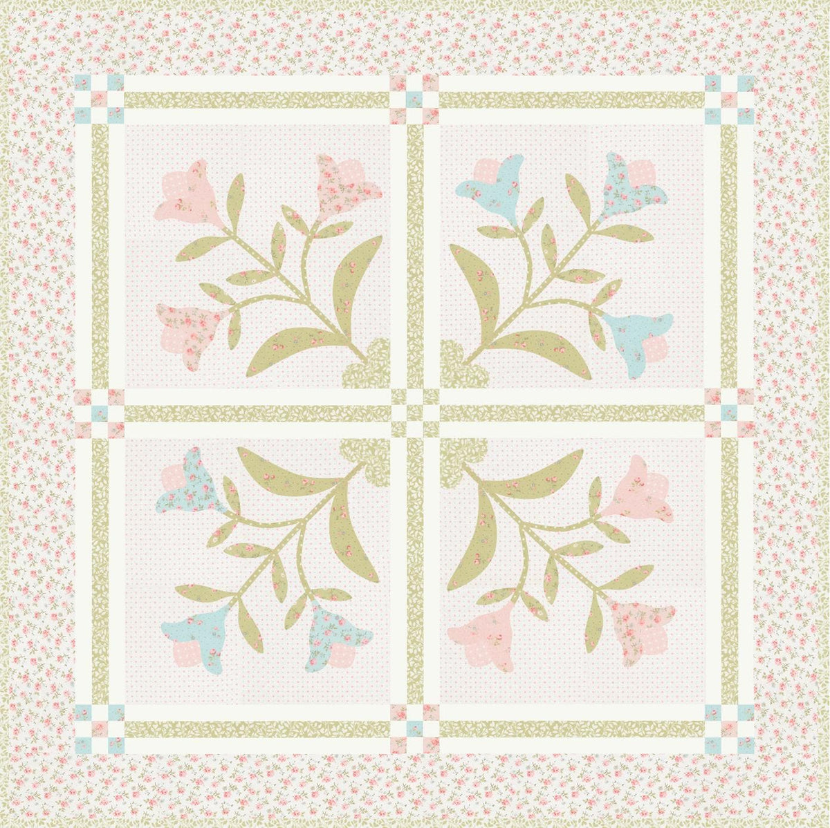 Abide Stone Taupe Tan White Hearts & Leaves Vine Vintage Small Floral by Brenda Riddle for Moda Cotton Quilting Fabric by the yard
