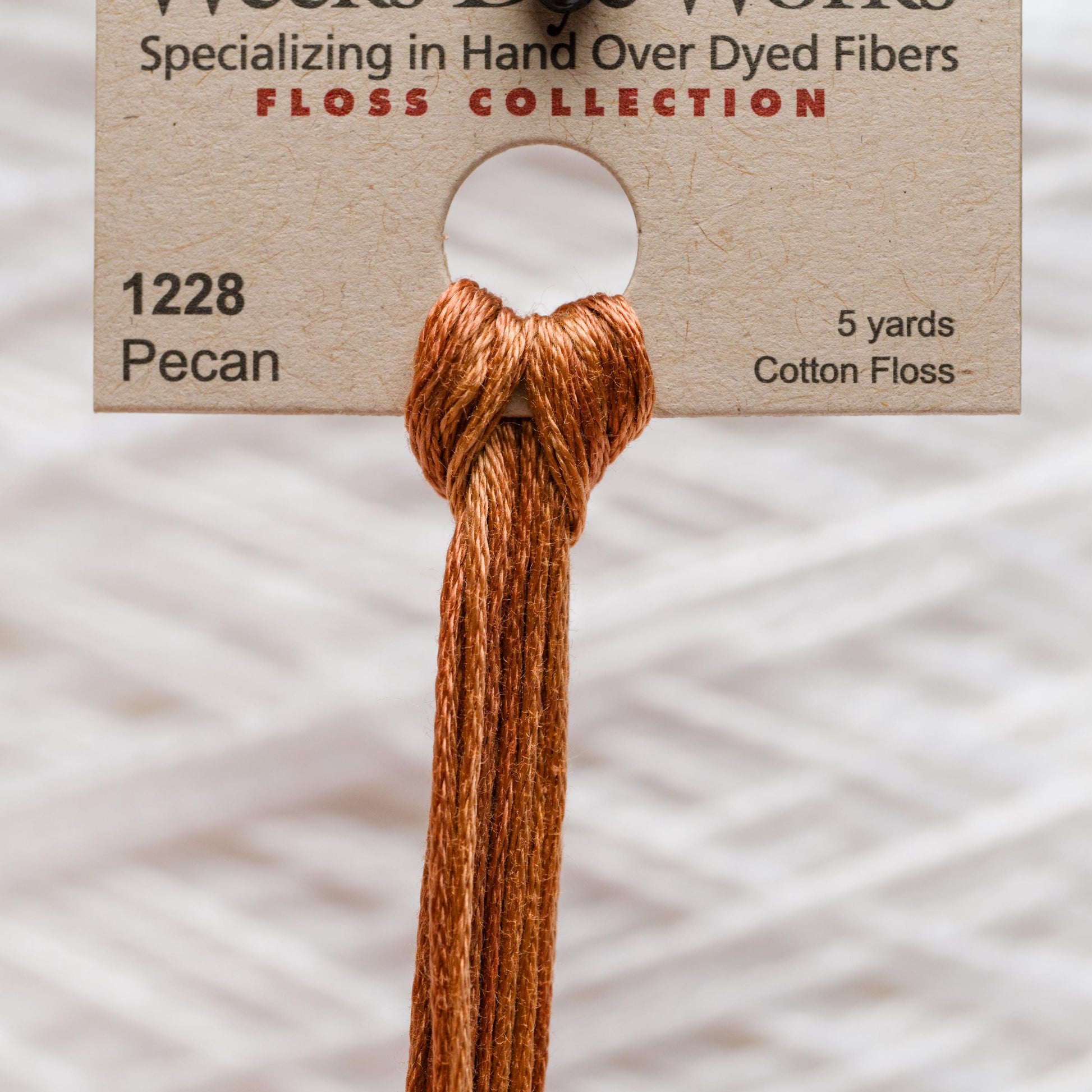 Weeks Dye Works Embroidery Floss Pecan 1228 - Brown Over Dyed Variegated Cross Stitch Floss 6 Strands
