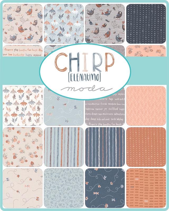 Chirp Dots & Circles Cloud Taupe Cream Off White Gray Leaves by Elena Amo for Moda Low Volume Cotton Quilting Fabric by the yard