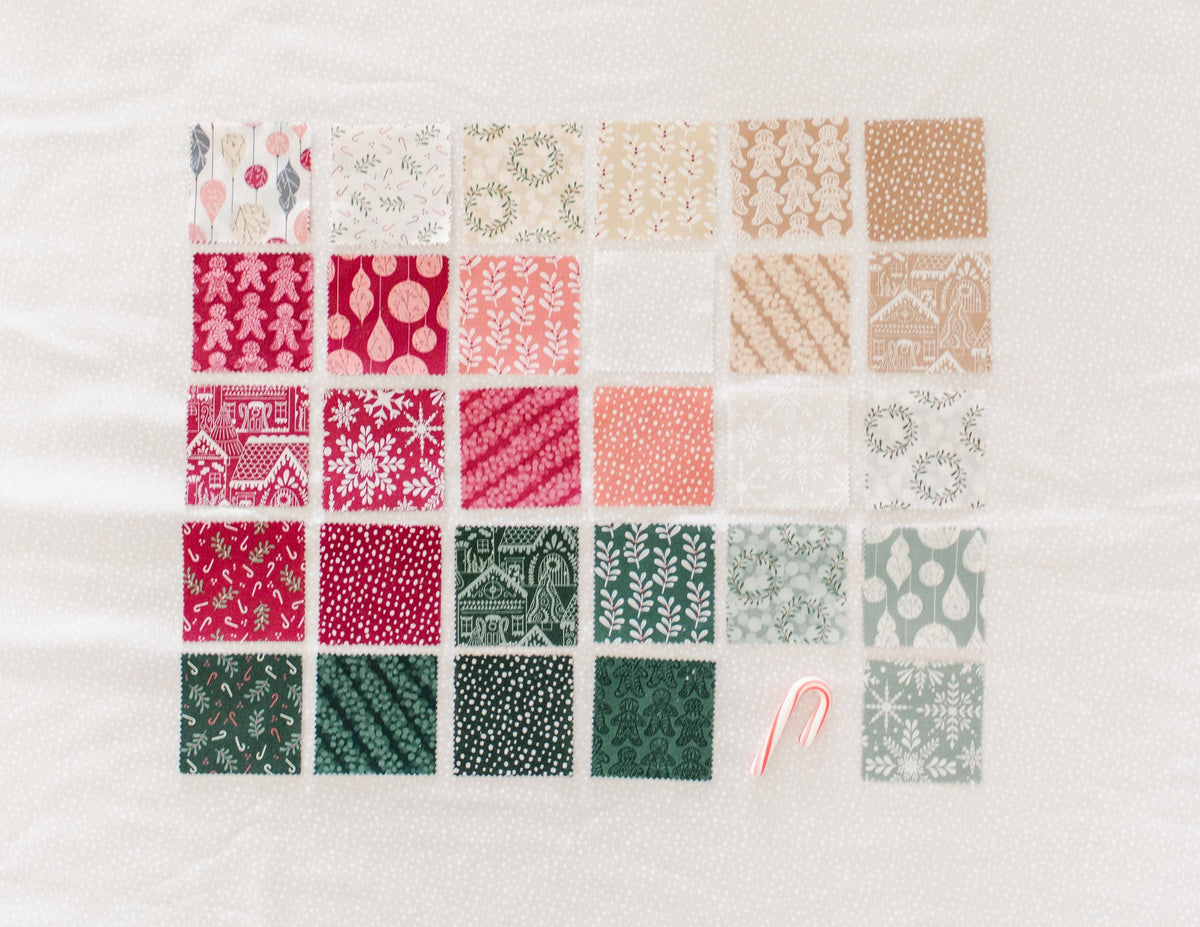 Gingerbread Lane Wreaths Glittering Lights Mistletoe Green by Kiley's Quilt Room for Moda Christmas Holiday Cotton Quilting Fabric by yard