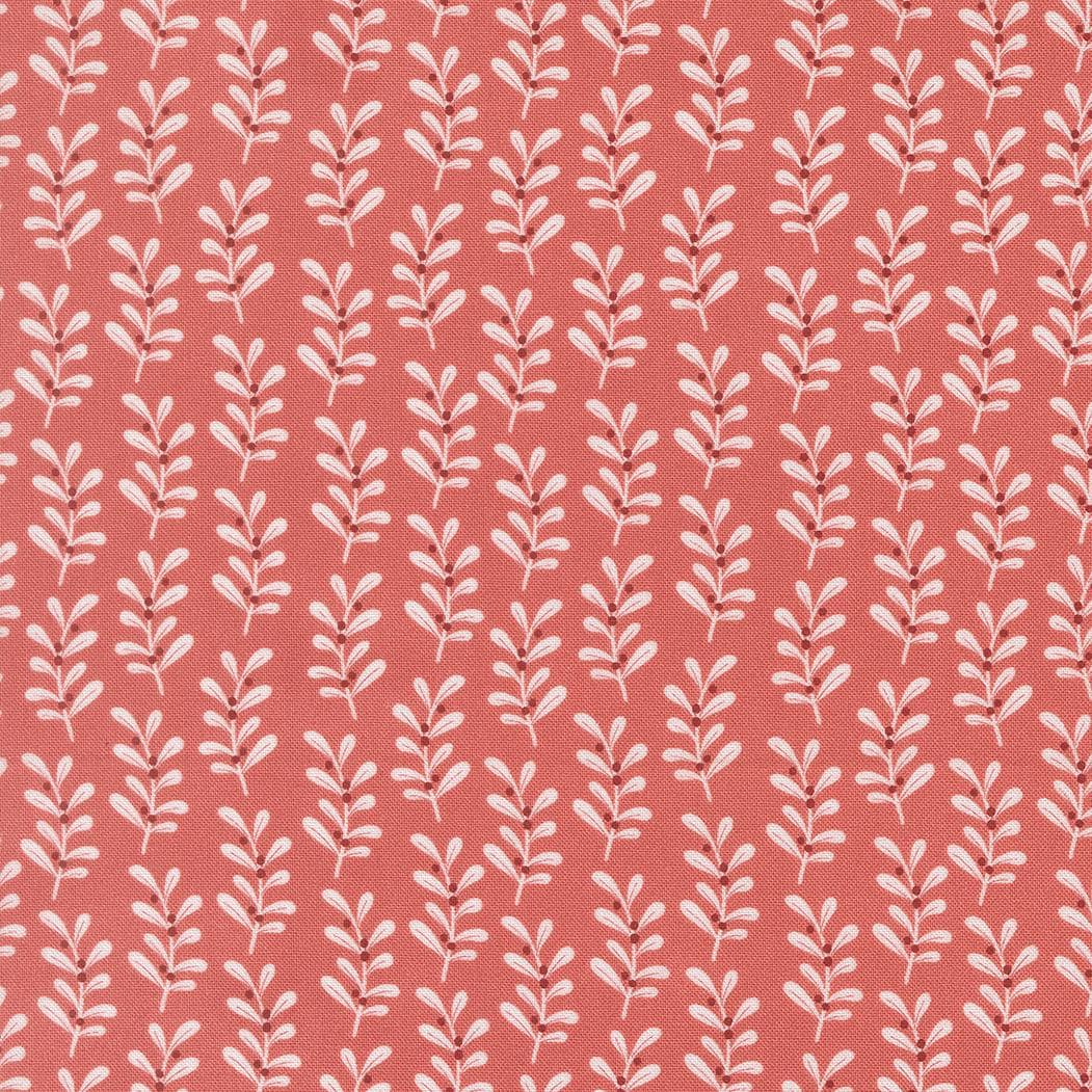 Gingerbread Lane Gingerbread Holly Stripes Rosy Pink White by Kiley's Quilt Room for Moda Christmas Holiday Cotton Quilting Fabric by yard