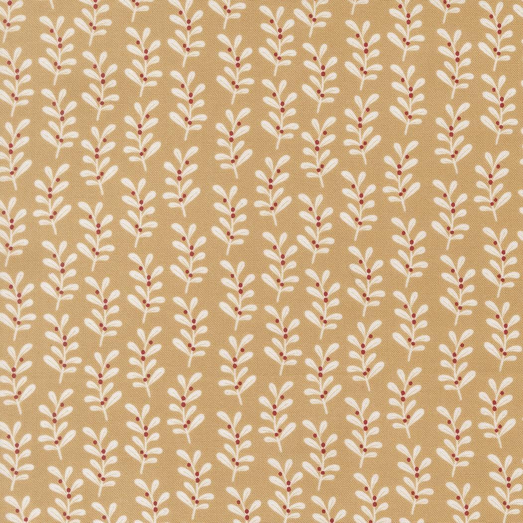 Gingerbread Lane Gingerbread Holly Stripes Cocoa Brown White by Kiley's Quilt Room for Moda Christmas Holiday Cotton Quilting Fabric by yard