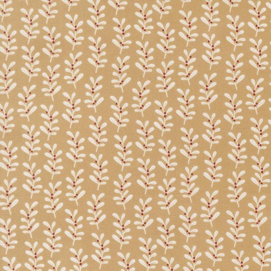 Gingerbread Lane Gingerbread Holly Stripes Cocoa Brown White by Kiley's Quilt Room for Moda Christmas Holiday Cotton Quilting Fabric by yard