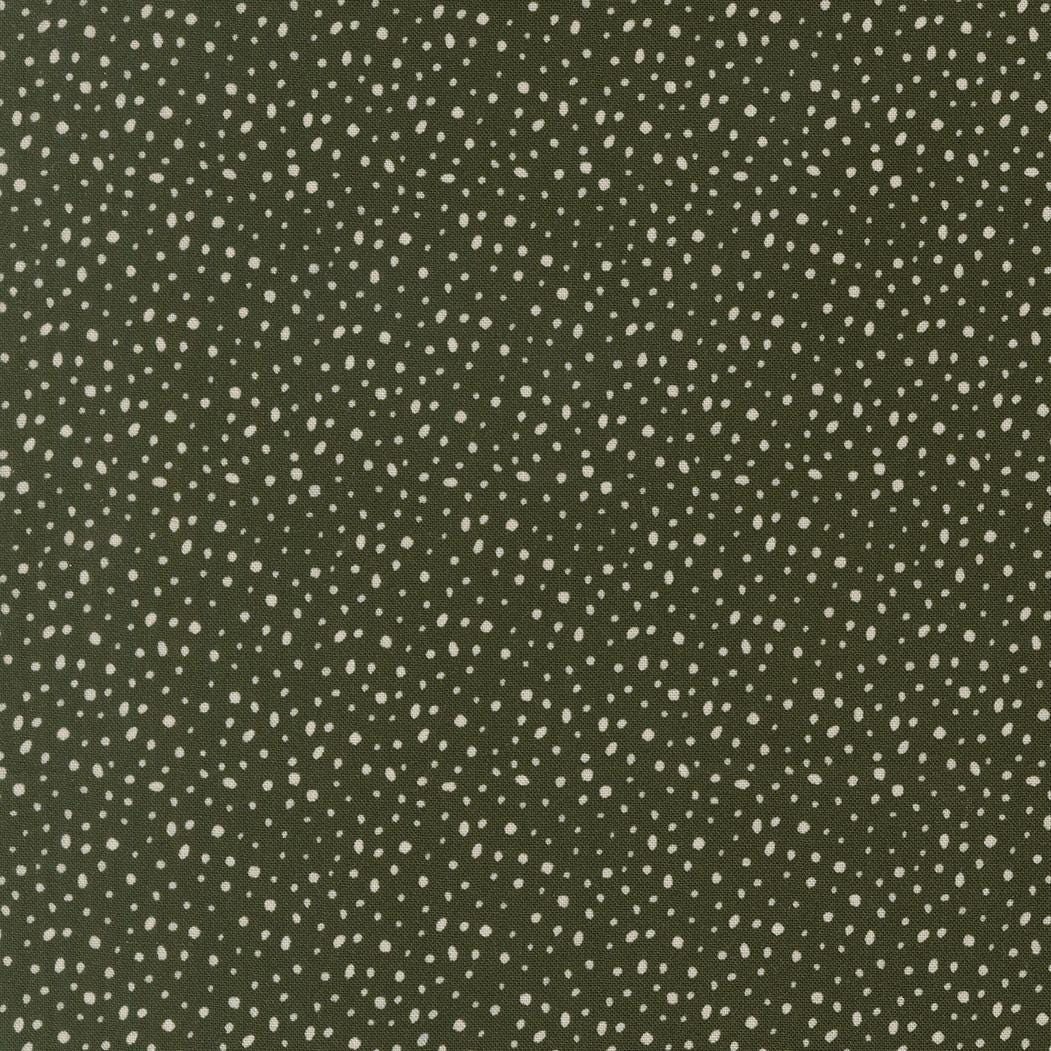 Gingerbread Lane Snow Dot Pine Green Cream Off White by Kiley's Quilt Room for Moda Christmas Holiday Cotton Quilting Fabric by yard