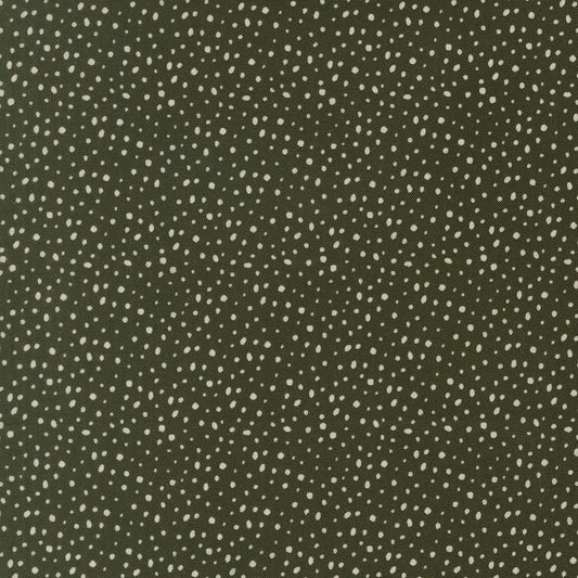 Gingerbread Lane Snow Dot Pine Green Cream Off White by Kiley's Quilt Room for Moda Christmas Holiday Cotton Quilting Fabric by yard