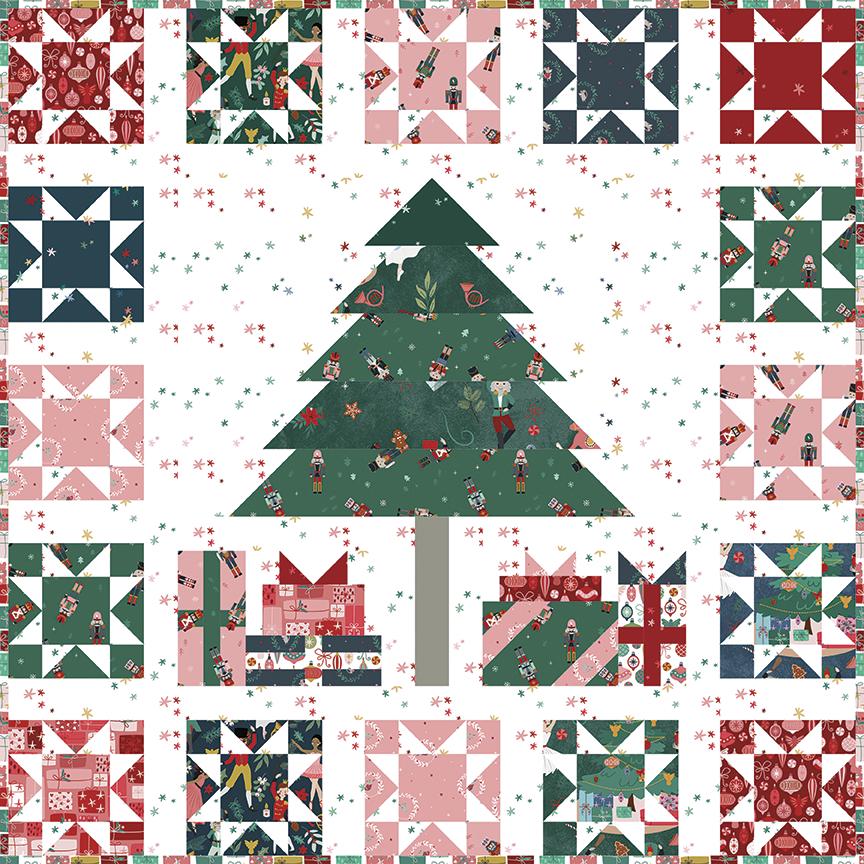 Nutcracker Tradition Christmas Nutcracker Toss Snow White by Jennifer Long Sew a Story for Riley Blake Cotton Quilting Fabric Yard