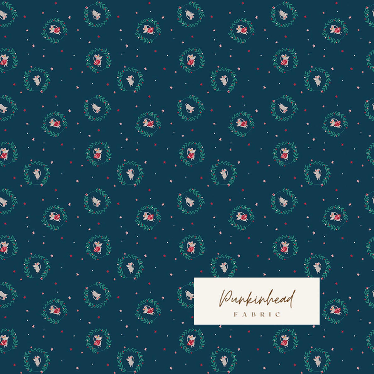 Nutcracker Tradition Christmas Mice Midnight Blue Fabric by Jennifer Long Sew a Story for Riley Blake Cotton Quilting Fabric by the Yard