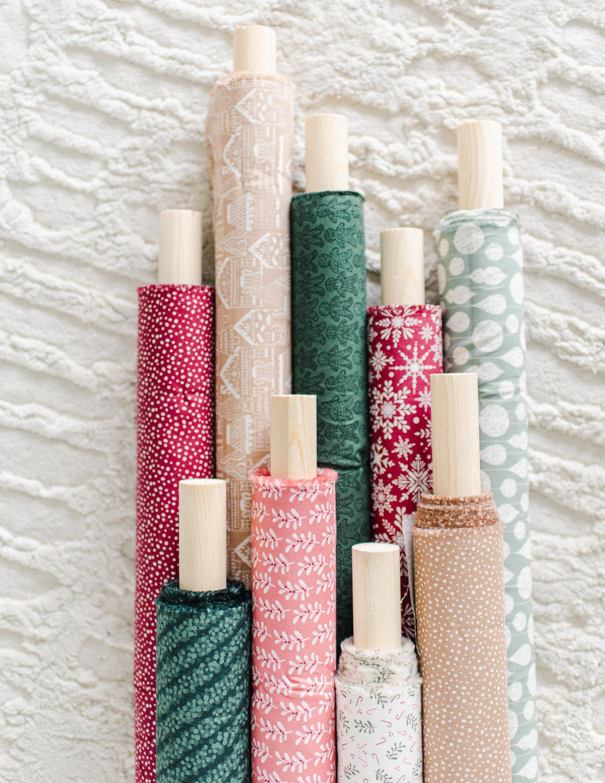 Gingerbread Lane Houses & Trees Cranberry Red Burgundy by Kiley's Quilt Room for Moda Christmas Holiday Cotton Quilting Fabric by the yard