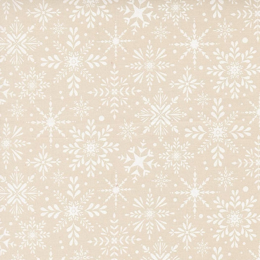 Gingerbread Lane Snowflakes Sugar White on White by Kiley's Quilt Room for Moda Christmas Holiday Cotton Quilting Fabric by the yard