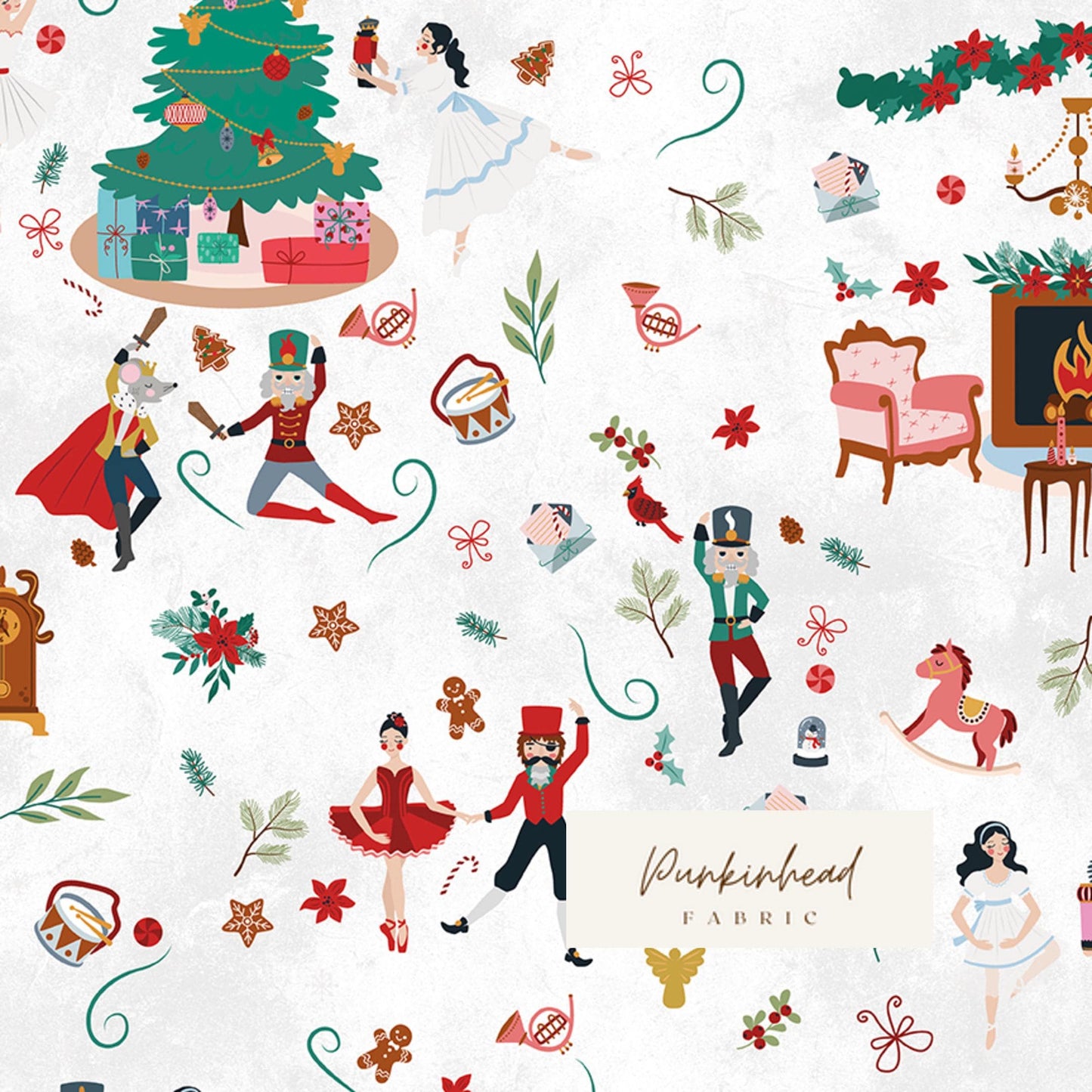 Nutcracker Tradition Christmas Main Snow White by Jennifer Long Sew a Story for Riley Blake Cotton Quilting Fabric Yard