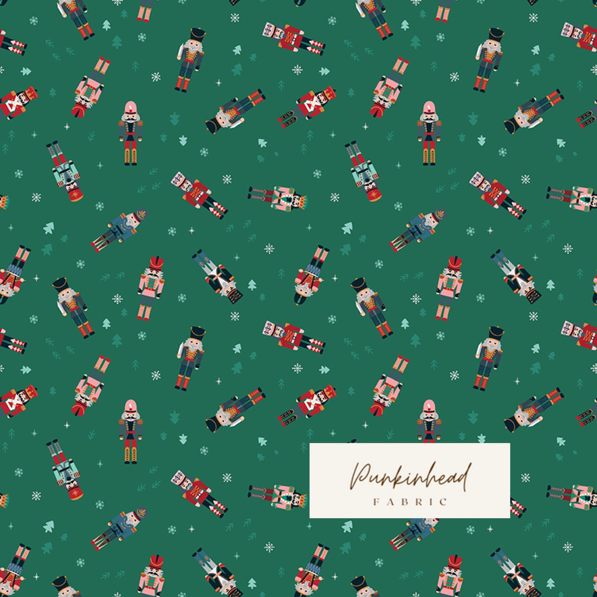 Nutcracker Tradition Christmas Nutcracker Toss Pine Green by Jennifer Long Sew a Story for Riley Blake Cotton Quilting Fabric Yard