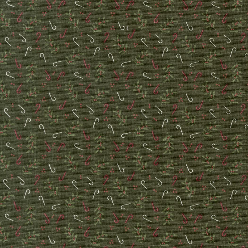 Gingerbread Lane Holly Candy Cane Sugar Forest Pine Green by Kiley's Quilt Room for Moda Christmas Holiday Cotton Quilting Fabric by yard