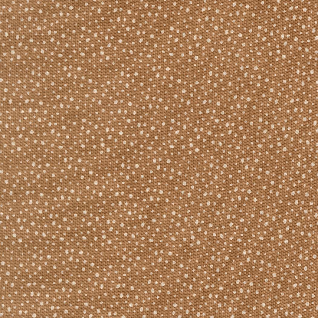 Gingerbread Lane Snow Dot Cocoa Brown Tan White Cream by Kiley's Quilt Room for Moda Christmas Holiday Cotton Quilting Fabric by the yard