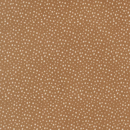 Gingerbread Lane Snow Dot Cocoa Brown Tan White Cream by Kiley's Quilt Room for Moda Christmas Holiday Cotton Quilting Fabric by the yard