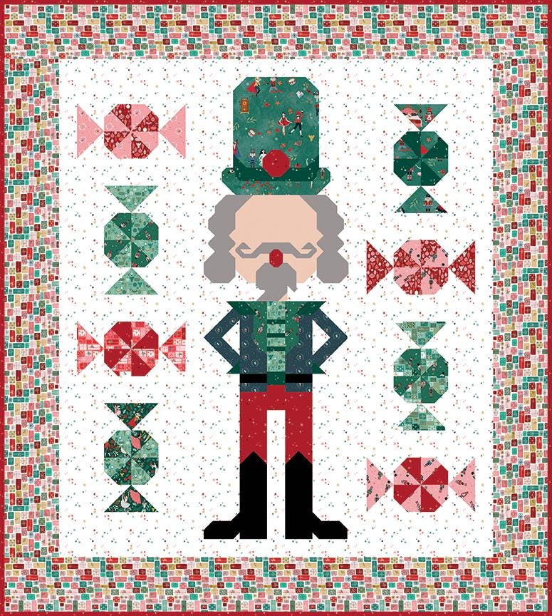 Nutcracker Tradition Christmas Nutcracker Toss Snow White by Jennifer Long Sew a Story for Riley Blake Cotton Quilting Fabric Yard