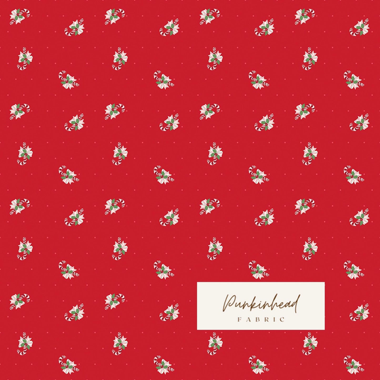 Claus & Co Retro Vintage Christmas Fabric Candy Canes Red by Melissa Mortenson for Riley Blake Cotton Quilting Fabric Yard
