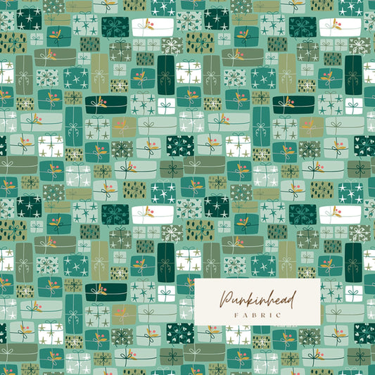 Nutcracker Tradition Christmas Gifts of Giving Presents Mint Green by Jennifer Long Sew a Story for Riley Blake Cotton Quilting Fabric Yard