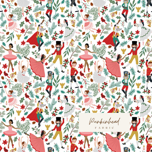 Nutcracker Tradition Christmas Storybook Snow White by Jennifer Long Sew a Story for Riley Blake Cotton Quilting Fabric Yard