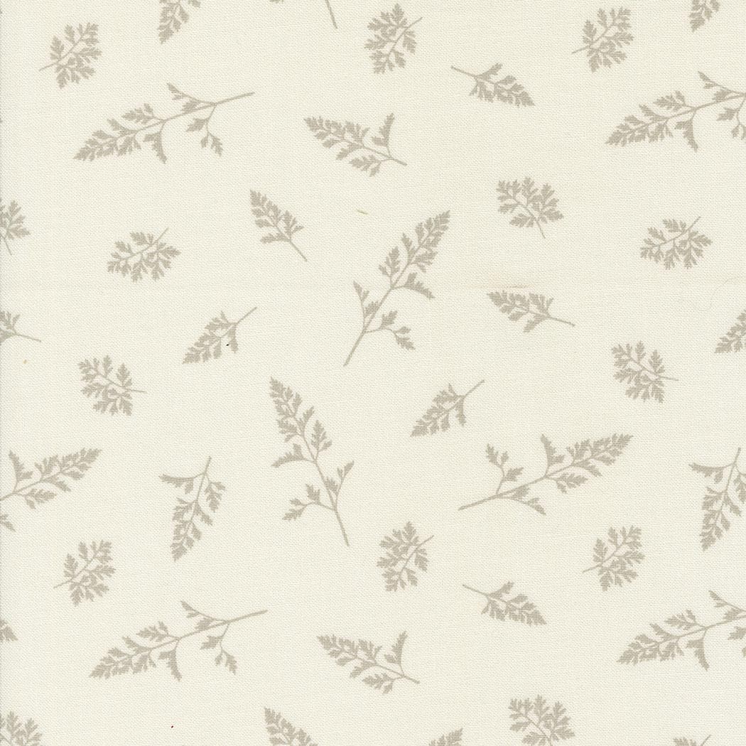 Field of Flowers Porcelain Gray Cream Off White Leaves by Katharine Watson for Moda Low Volume Cotton Quilting Fabric by the yard