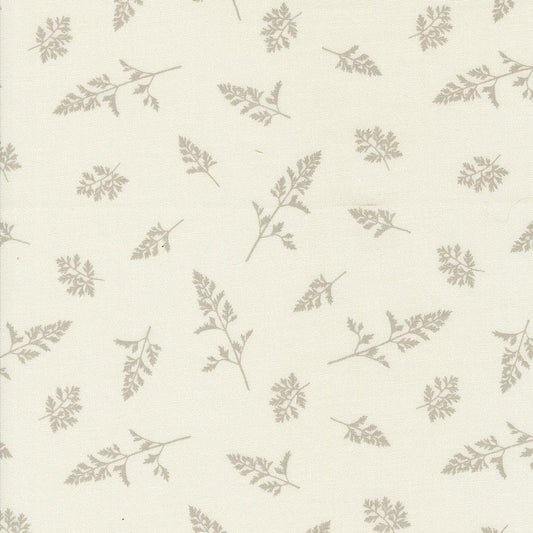 Field of Flowers Porcelain Gray Cream Off White Leaves by Katharine Watson for Moda Low Volume Cotton Quilting Fabric by the yard