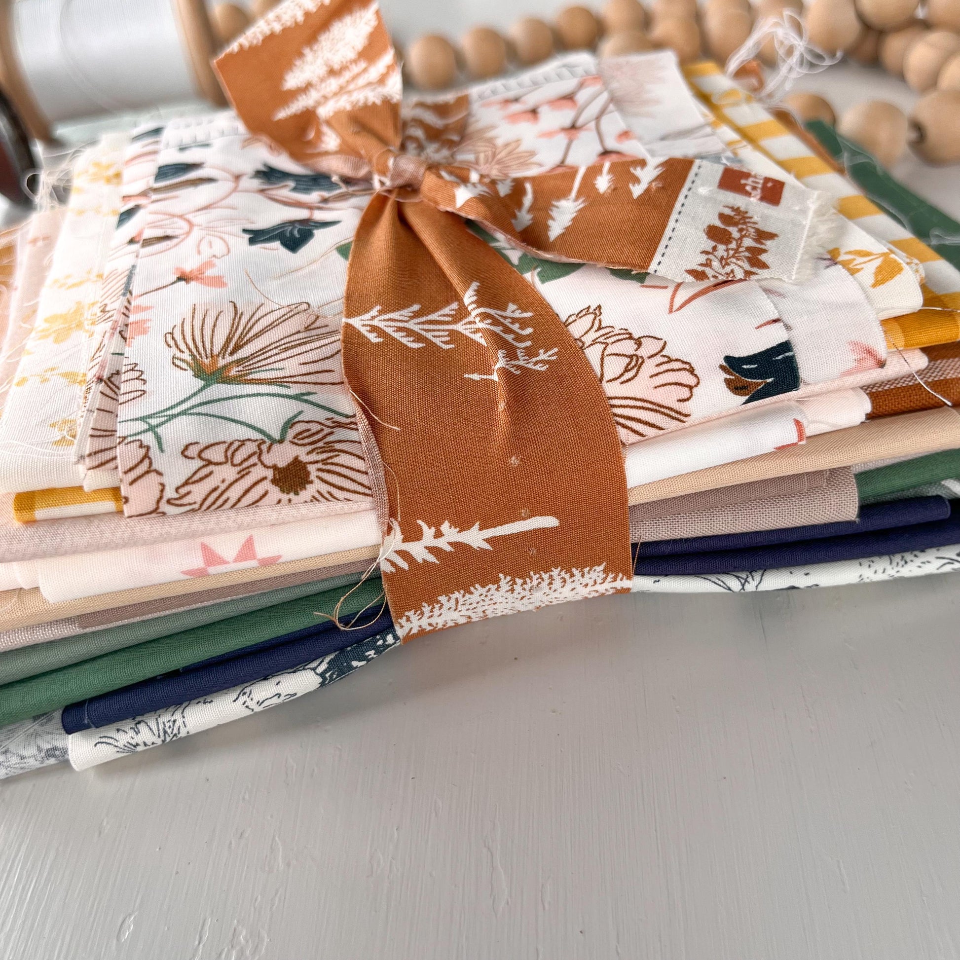 Low Volume Neutral Muted Boho Scrap Cotton Fabric Bundle End of Bolt Cotton Quilt Fabric Fabric Bundle by the pound
