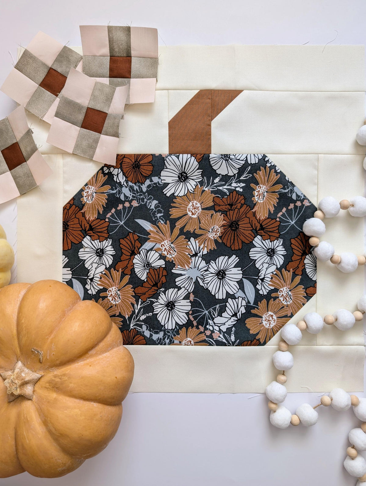 Plaid Patch Quilt Pattern by Punkinhead Fabric - Pumpkin Plaid Fall Autumn Halloween Quilt PDF Pattern Beginner Friendly