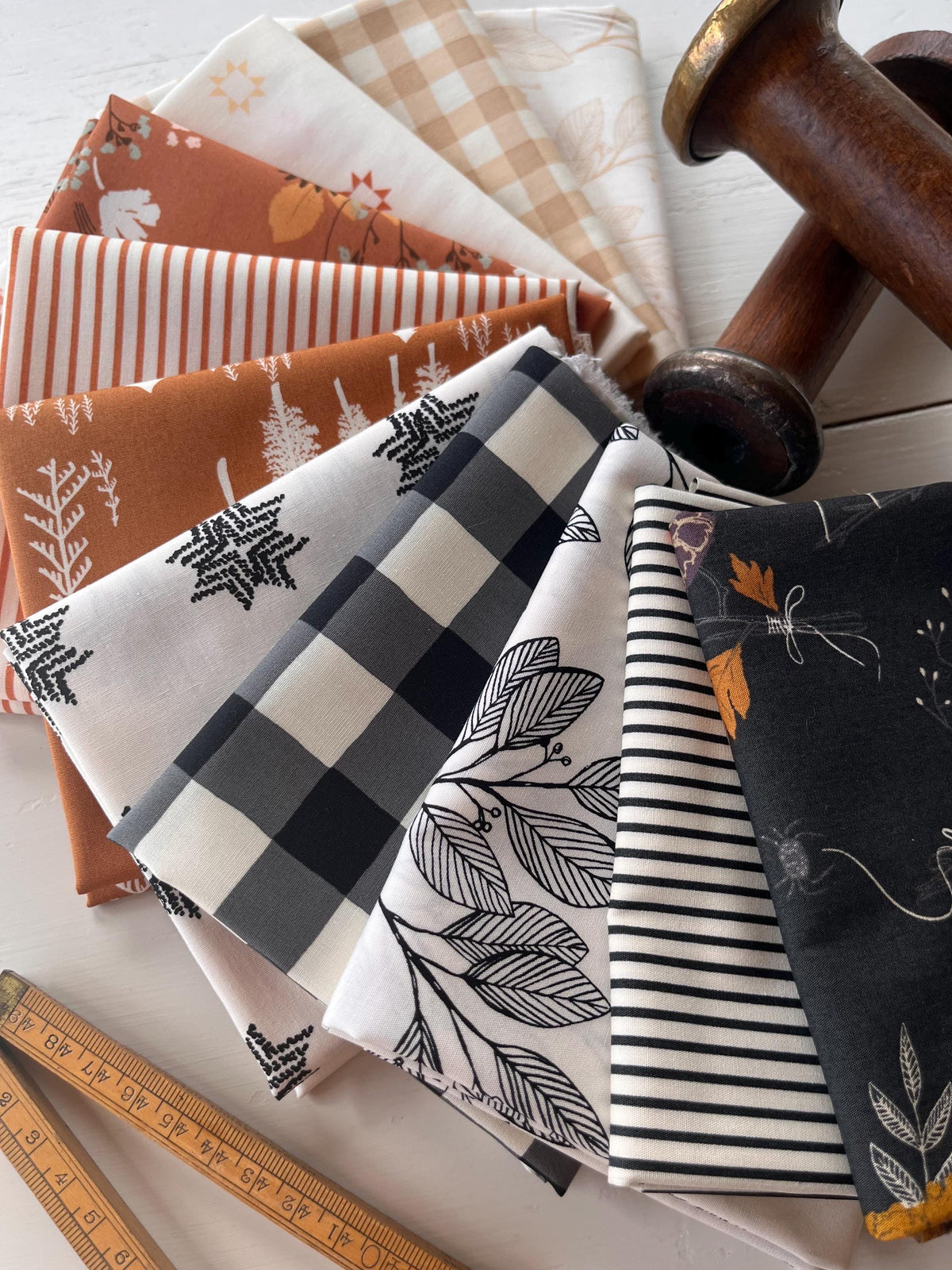 Fall-o-ween Fat Quarter Bundle Cotton Quilting Fabric by Art Gallery Fabrics Fall Halloween Fabric Bundle