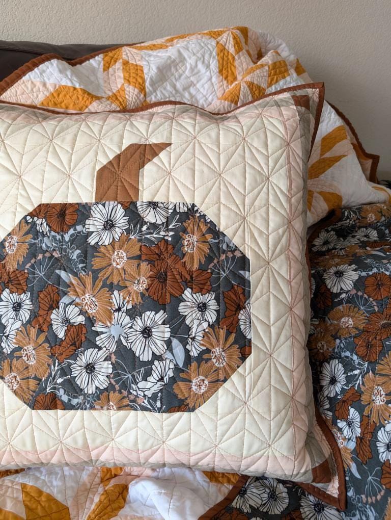 Plaid Patch Quilt Pattern by Punkinhead Fabric - Pumpkin Plaid Fall Autumn Halloween Quilt PDF Pattern Beginner Friendly