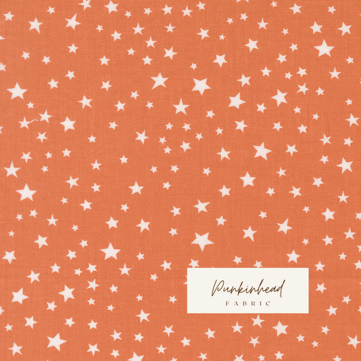 Purrs & Boos Orange White Stars Halloween Fall Cotton Quilting Fabric by Elena Amo for Moda