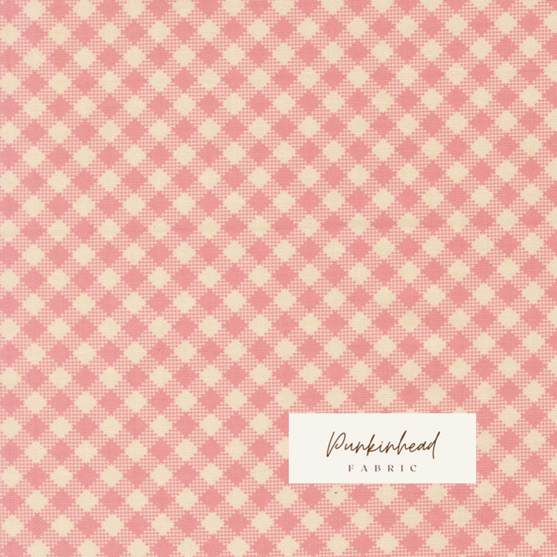 My Secret Garden Gingham Checks and Plaids Blossom Pink White by Stacy Iest Hsu for Moda Cotton Quilting Fabric by Yard