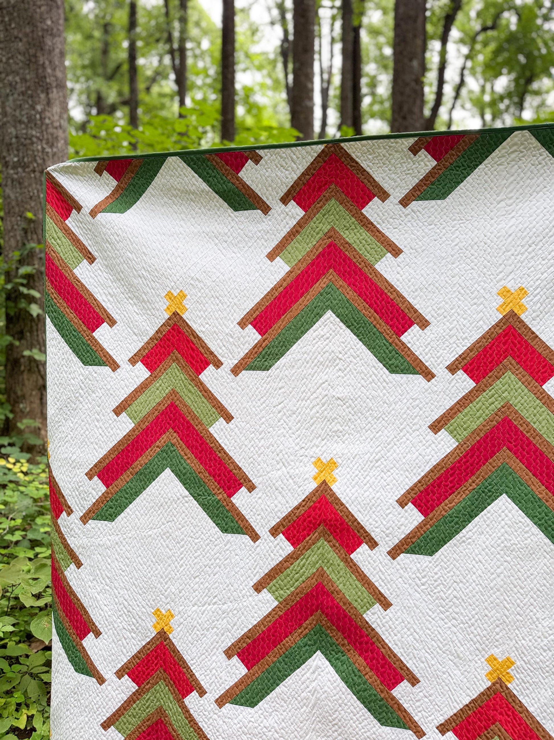 Booked for the Holidays Quilt Kit by Heartlake Quilts Christmas Tree Forest Winter Holiday Scrappy Quilt Kit - PATTERN NOT INCLUDED