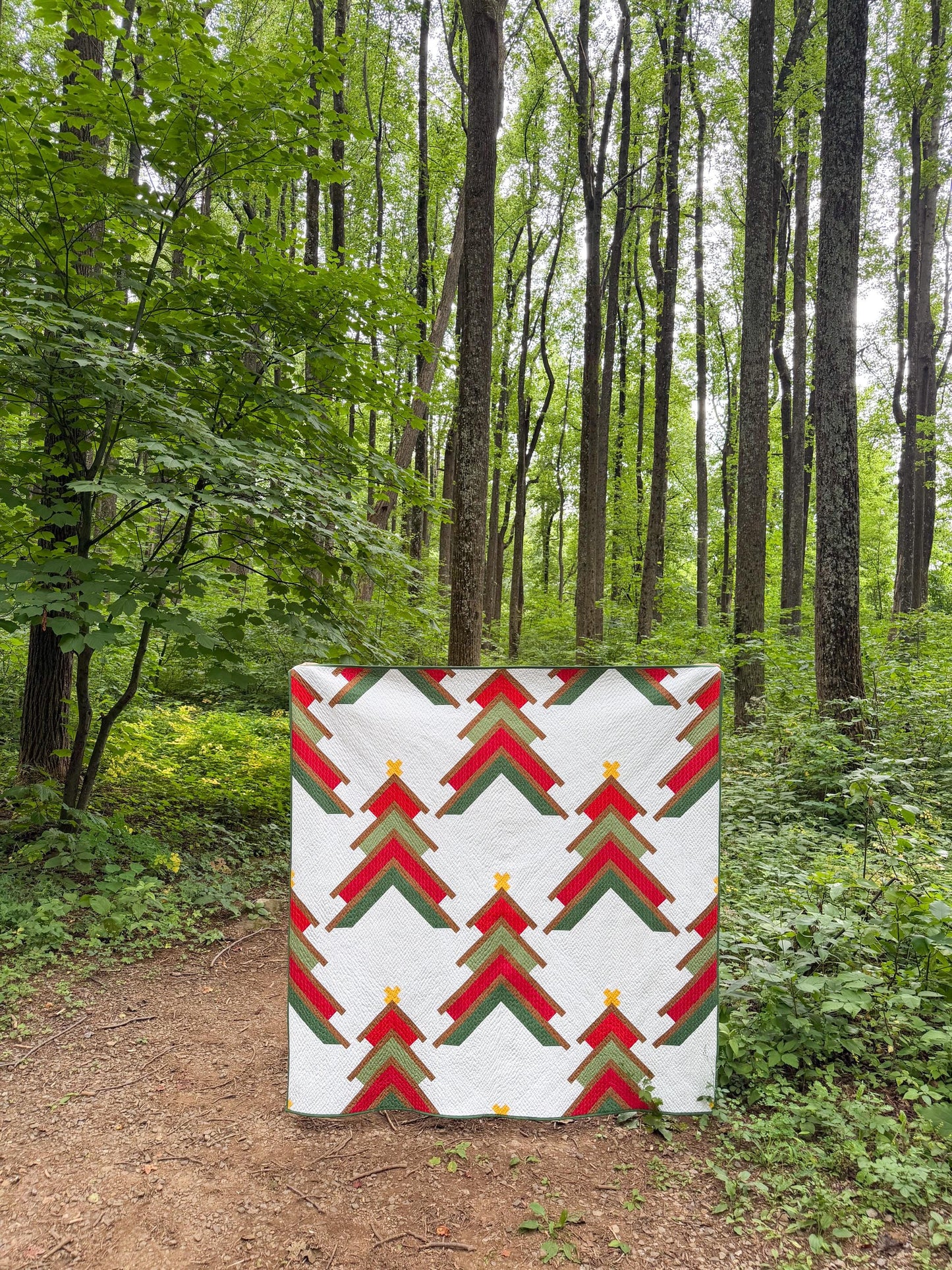 Booked for the Holidays Quilt Kit in Spruce by Heartlake Quilts Christmas Tree Forest Winter Holiday Quilt Kit - PATTERN NOT INCLUDED