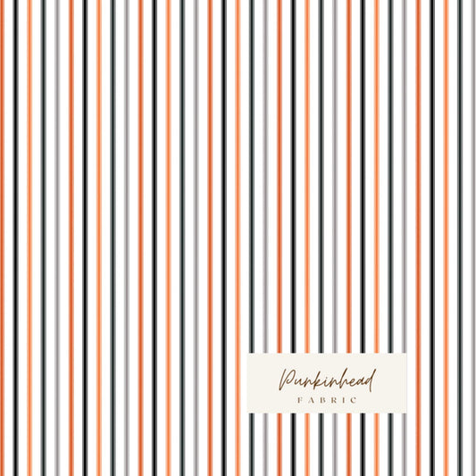 Halloween Black Orange White Ticking Stripe Fall Cotton Quilting Fabric by Riley Blake Quilt Fabric by the yard