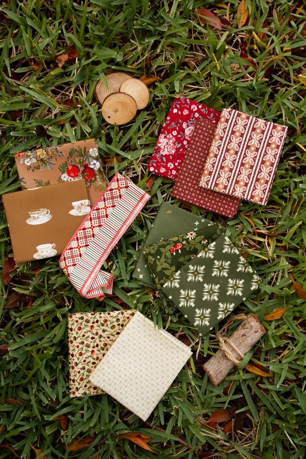 Delicate Balance Evergreen from Spruce by Sharon Holland for Art Gallery Fabrics, Floral Christmas Winter Cotton Quilting Fabric by the Yard