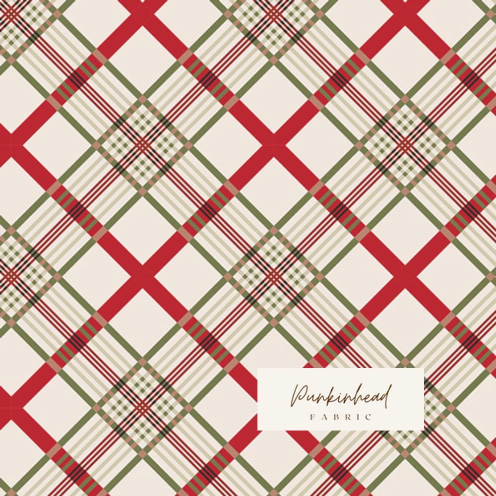 Crossed Threads from Spruce by Sharon Holland for Art Gallery Fabrics, Plaid Christmas Holiday Winter Cotton Quilting Fabric by the Yard