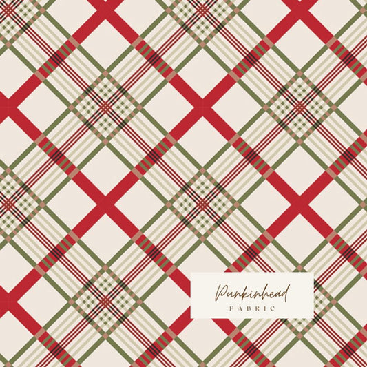 Crossed Threads from Spruce by Sharon Holland for Art Gallery Fabrics, Plaid Christmas Holiday Winter Cotton Quilting Fabric by the Yard