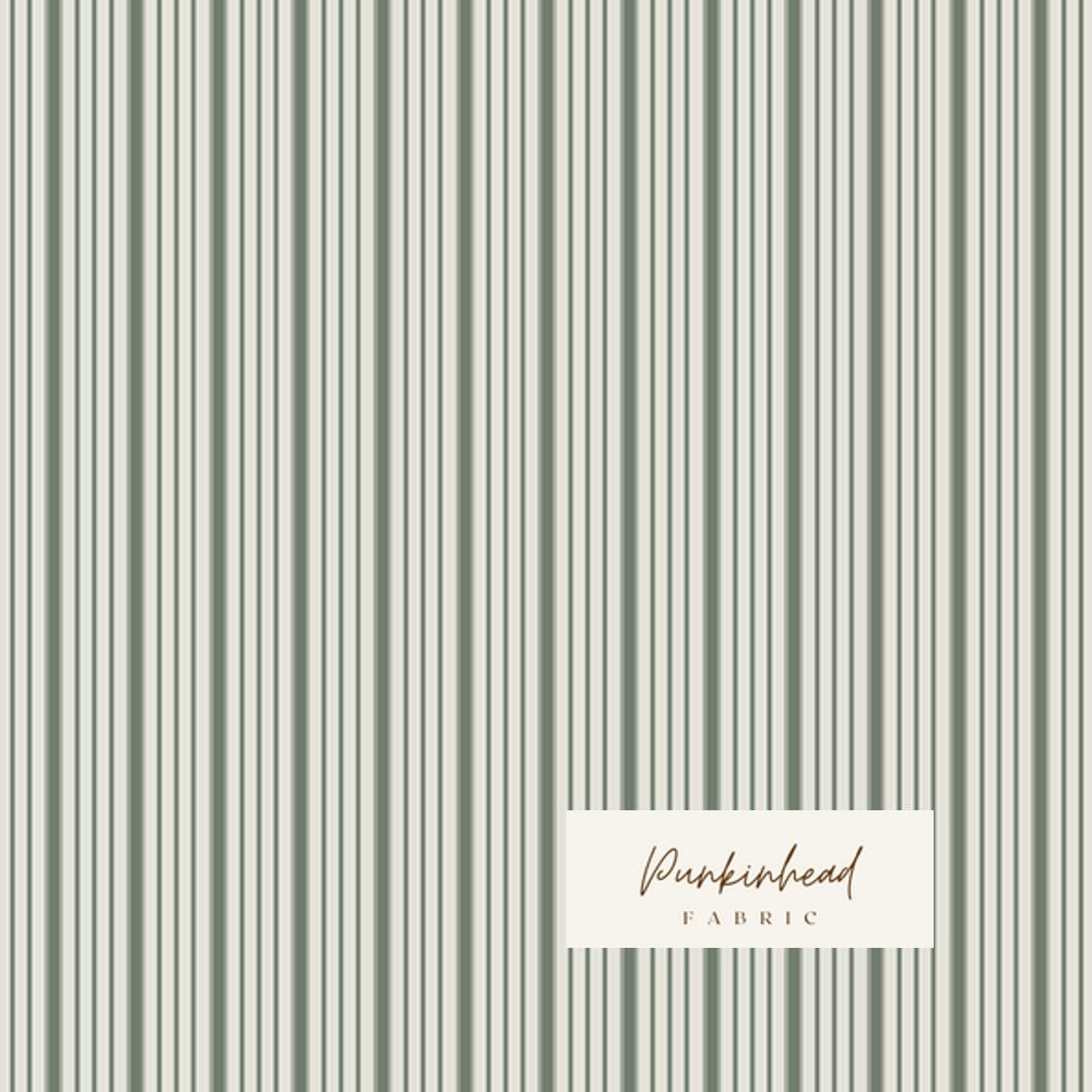 Timeless Ticking Sage from Spruce by Sharon Holland for Art Gallery Fabrics, Stripe Christmas Holiday Cotton Quilting Fabric by the Yard