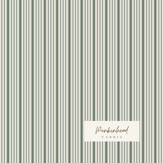 Timeless Ticking Sage from Spruce by Sharon Holland for Art Gallery Fabrics, Stripe Christmas Holiday Cotton Quilting Fabric by the Yard