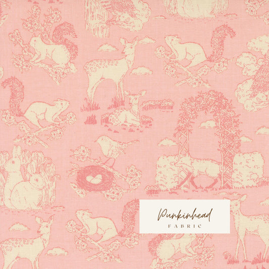 My Secret Garden Garden Toile Petal Pink by Stacy Iest Hsu for Moda Cotton Quilting Fabric by the Yard