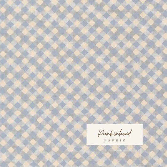 My Secret Garden Gingham Checks and Plaids Sky Blue White by Stacy Iest Hsu for Moda Cotton Quilting Fabric by Yard