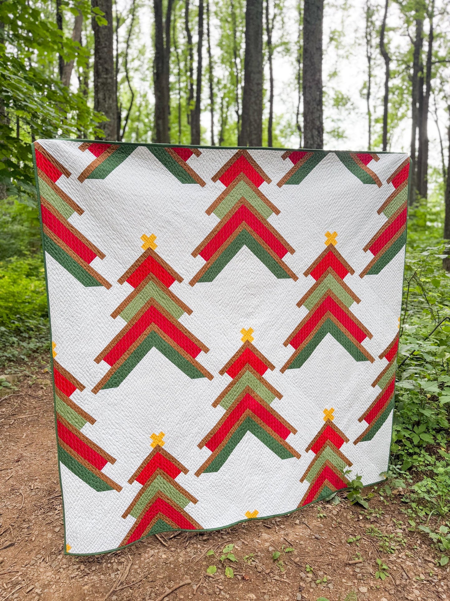 Booked for the Holidays Quilt Kit by Heartlake Quilts Christmas Tree Forest Winter Holiday Scrappy Quilt Kit - PATTERN NOT INCLUDED