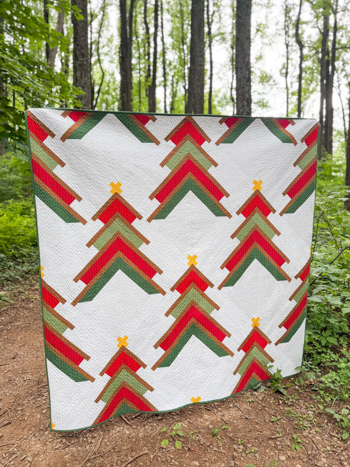 Booked for the Holidays Quilt Kit by Heartlake Quilts Christmas Tree Forest Winter Holiday Scrappy Quilt Kit - PATTERN NOT INCLUDED