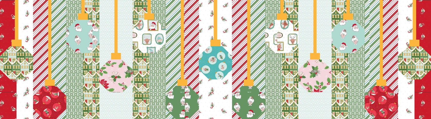 Jingle & Shine Table Runner Quilt Kit by Colt and Lamb Christmas Christmas Holiday Scrappy Table Runner Kit - PATTERN NOT INCLUDED