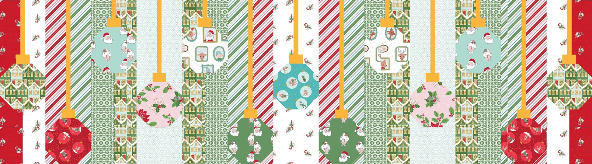 Jingle & Shine Table Runner Quilt Kit by Colt and Lamb Christmas Christmas Holiday Scrappy Table Runner Kit - PATTERN NOT INCLUDED