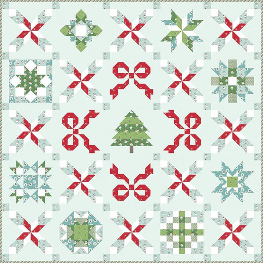 Melissa Mortenson Seasonal Sparkler Quilt Pattern - PAPER Pattern Christmas Tree Wreath Holiday Gift Quilt Pattern