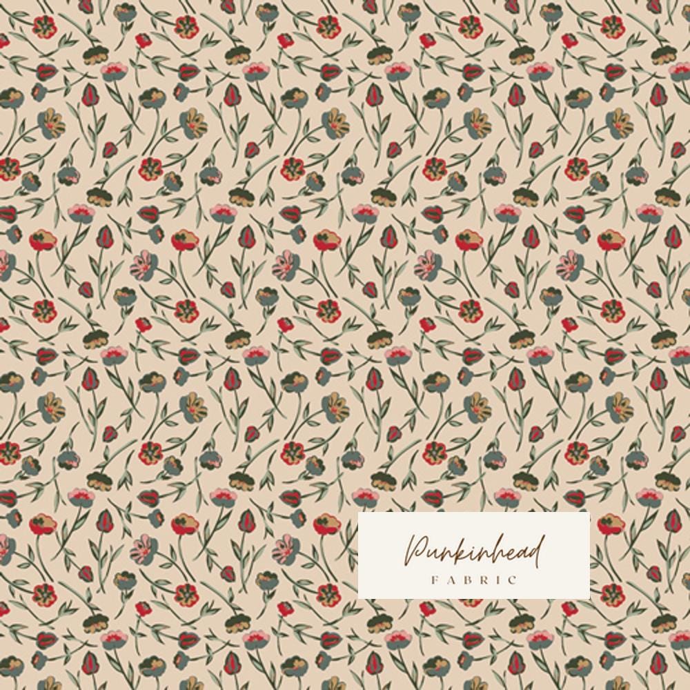 Tulip Time Wintertide from Spruce by Sharon Holland for Art Gallery Fabrics, Christmas Holiday Winter Cotton Quilting Fabric by the Yard